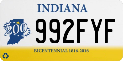 IN license plate 992FYF