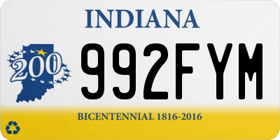 IN license plate 992FYM
