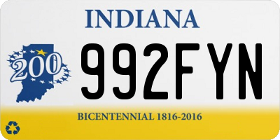 IN license plate 992FYN