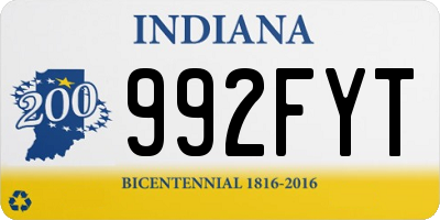 IN license plate 992FYT