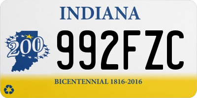 IN license plate 992FZC