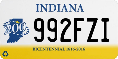 IN license plate 992FZI