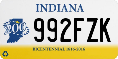 IN license plate 992FZK