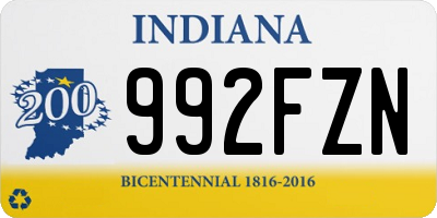 IN license plate 992FZN