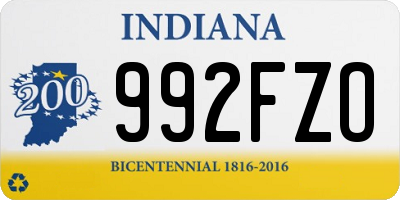 IN license plate 992FZO