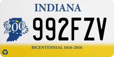 IN license plate 992FZV