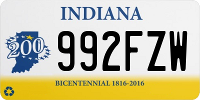 IN license plate 992FZW