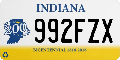 IN license plate 992FZX