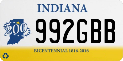 IN license plate 992GBB