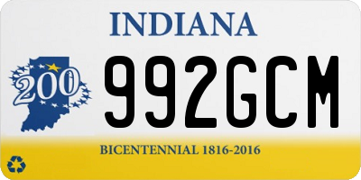 IN license plate 992GCM