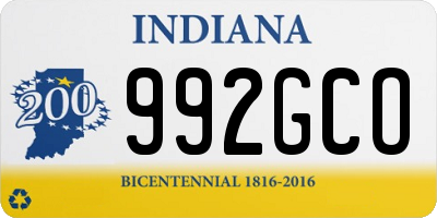 IN license plate 992GCO