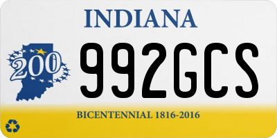 IN license plate 992GCS