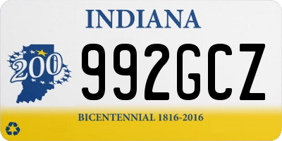 IN license plate 992GCZ