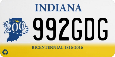 IN license plate 992GDG