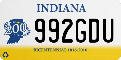 IN license plate 992GDU