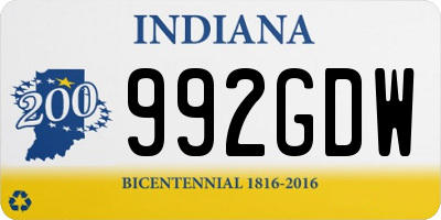 IN license plate 992GDW