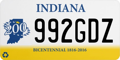 IN license plate 992GDZ