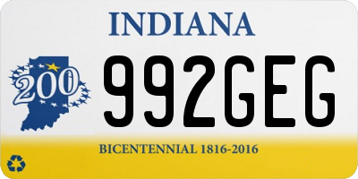 IN license plate 992GEG