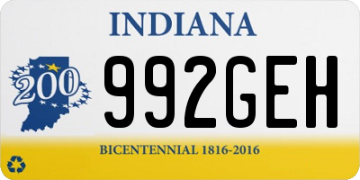 IN license plate 992GEH