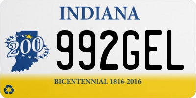 IN license plate 992GEL