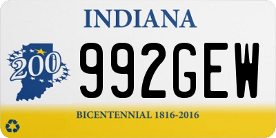 IN license plate 992GEW