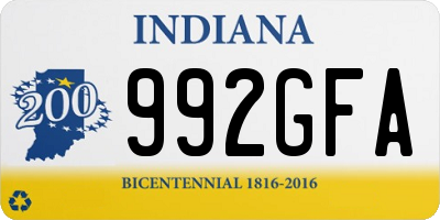 IN license plate 992GFA