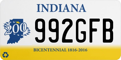 IN license plate 992GFB