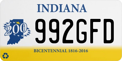 IN license plate 992GFD