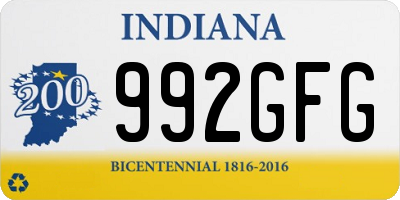 IN license plate 992GFG