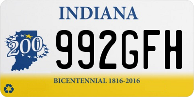 IN license plate 992GFH