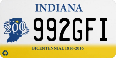 IN license plate 992GFI