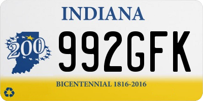 IN license plate 992GFK