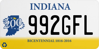 IN license plate 992GFL