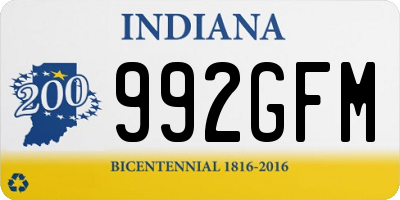 IN license plate 992GFM