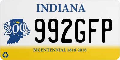 IN license plate 992GFP