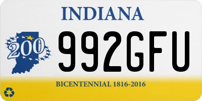 IN license plate 992GFU