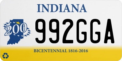 IN license plate 992GGA