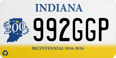 IN license plate 992GGP