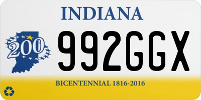 IN license plate 992GGX
