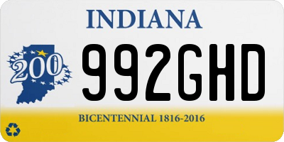 IN license plate 992GHD
