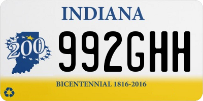 IN license plate 992GHH