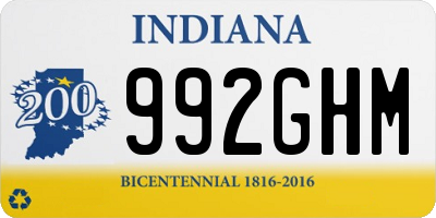 IN license plate 992GHM