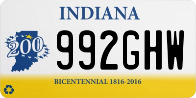 IN license plate 992GHW