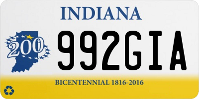 IN license plate 992GIA