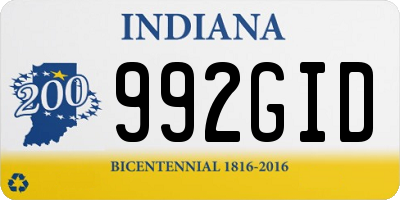 IN license plate 992GID