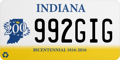 IN license plate 992GIG