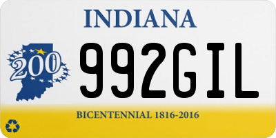 IN license plate 992GIL