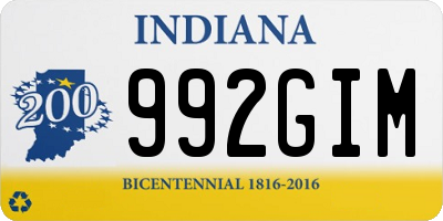 IN license plate 992GIM