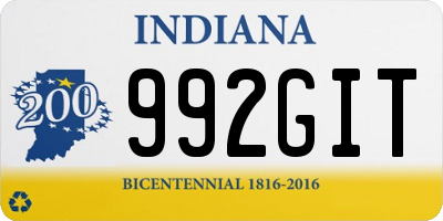 IN license plate 992GIT