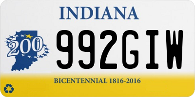 IN license plate 992GIW